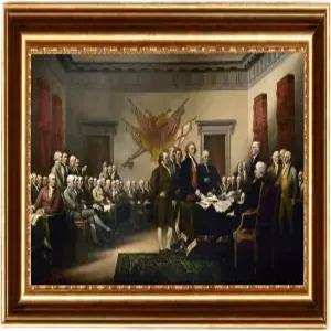 엘리트아트-존 트럼불의 독립 선언서 유화 재현 기클리 월 아트 캔버스 판화 액자 크기 24 1/2 x 34