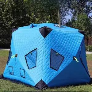 원터치 큐브 텐트 야외 육각 방수 방풍 돔 빙어 캠핑