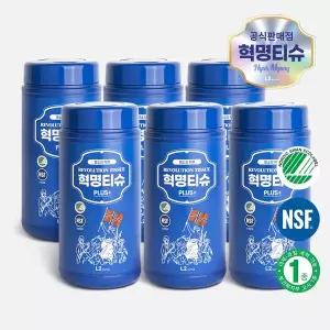 [혁명티슈][공식] L2 혁명티슈 세정티슈 기름때 제거 다용도 청소 80매, 6팩