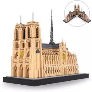 제니틴 건축 노트르담 드 파리 모델 빌딩 블록 세트 오픈형 마이크로 키트 컬렉션 장난감