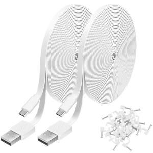 WyzeCam, Wyze Cam v4 /v3 /OG Pro, KasaCam 실내, NestCam 깜박임, 클라우드 캠, USB to 마이크로 충전 및 데이터 동기화 코드 2팩 Pan v3용 (타입 아님)