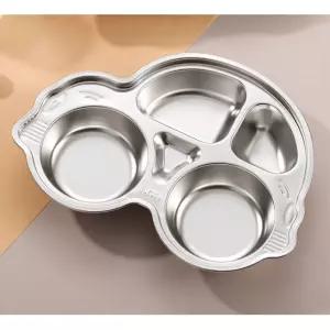 학교 병원 유치원 자동차 모양 스테인레스 5구 식판