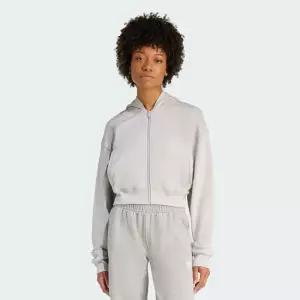 아디다스 에센셜 프렌치 테리 크롭 지퍼 후디 KE3219 3706130 202981