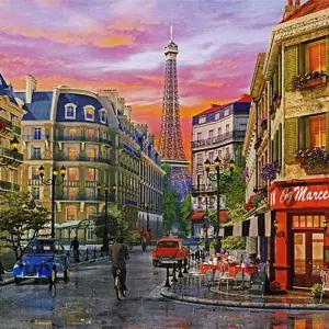 500조각 직소퍼즐 에펠탑의 거리 CA5105A벽걸이 액자형 집들이선물 맞추기 콕놀이 그림