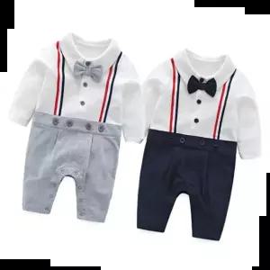 조이멀티 스트라이프 정장 우주복 아기 돌복