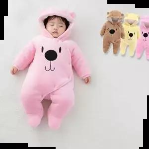 유아털우주복 보드라운 곰돌이 아동후드 우주복 204293