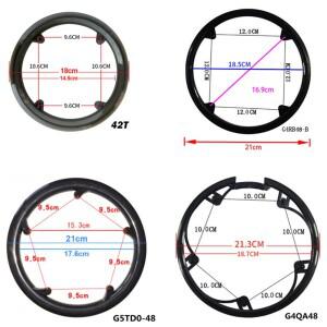 호환 자전거 크랭크 셋 보호 커버 체인 휠 링 가드 스프로킷 32T 52T4/5 구멍