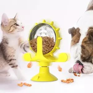 회전피더 장난감 슬로우 재미 바퀴 애완 동물고양이그릇 용품 간식통 애견트레이 훈련