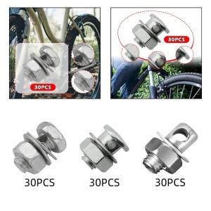 호환 30 조각 브레이크 케이블 레귤레이터 클램프  잠금 나사 볼트  스로틀 초크용  자전거 앵커