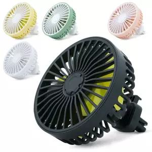 저소음 LED 송풍구 선풍기 3단 풍속 차량용 usb캠핑용 차량용송풍구 차량용