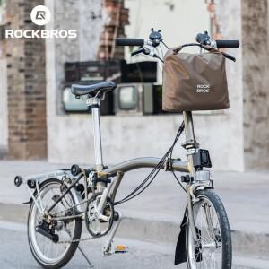 호환 ROCKBROS 접이식 자전거 핸들 바 가방  방수 나일론 2.5-4L 용량  휴대용 사이클링 MTB 액세서리