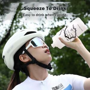 호환 휴대용 사이클링 물병 초경량 PP5 식품 등급 도로 자전거 스퀴즈 소프트 MTB 액세서리