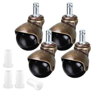스켈랑 2인치 그립 링 캐스터, 스위블 빈티지 볼 가구용 롤링 가구 휠, 올드 다이닝 의자, 사무용 4인용