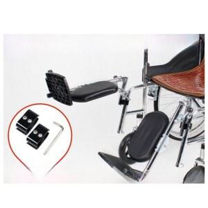 휠체어 다리 받침대 페달 접이식 패드 도장형 왼쪽 장착 지지대 걸이 레그레스트