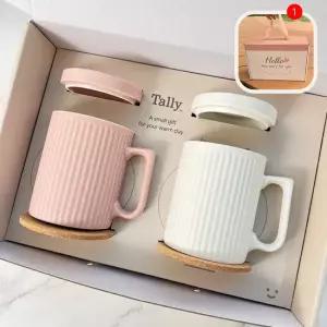 국산 고급 플리츠 레트로 2인 머그컵 세트 집들이 선물 자취 신혼 생일 입사 축하 예쁜 머그컵