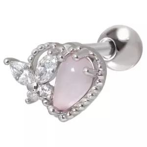 [미니아트] 써지컬 스틸 베이비 하트 나비 패션 피어싱 한쪽