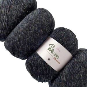 메리노 모먼트 청키 울 코바늘 뜨개질용 실, 4개의 456Yds / 400G, 무료 패턴 - 다양한 실 #5 부피가 큰 무게 차콜 그레이