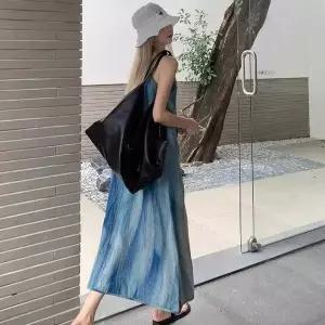 고품질 비치룩 끈나시 마린 여름원피스 민소매원피스 M 원피스 (WFKEOR7)