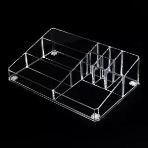 다용도 9칸 투명 화장품 정리 함 대 거치대 칸막이 소 보관함 칸막이정리함 정리대