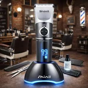 신일 전문가용 티타늄코팅 프로페셔널 전기이발기 LED 표시 바리깡 SWT-E9101C