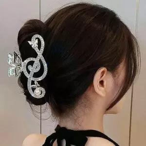 반묶음 큐빅 집게 헤어 포인트 집게핀 머리핀 왕 올림 핀 WFISAG8