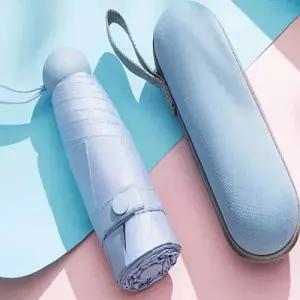 캡슐형 스카이블루 양산 5단 초경량 우산 암막 캡슐양산 WFIR5O6