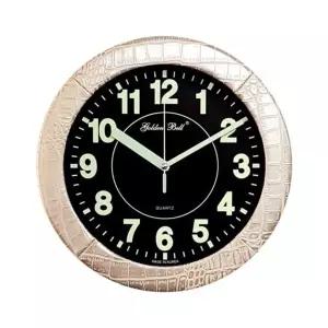 고품질 GB4602 야광 무소음 가죽 벽시계 31cm 골드 (WFKEPYC)
