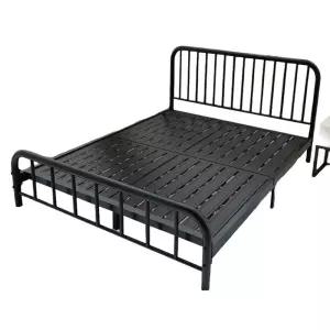 저상형 싱글 침대 블랙 심플 철제침대 받침대 더블