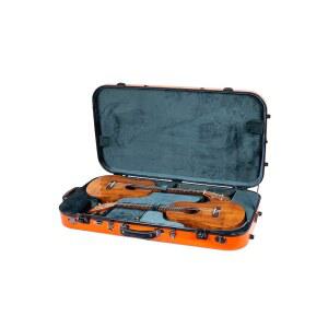 두 번의 콘서트 /테너 우쿨렐레-오렌지(CRF2020DTUOR)를 위한 TSA 잠금 기능이 있는 크로스록 파이버글라스 더블 케이스