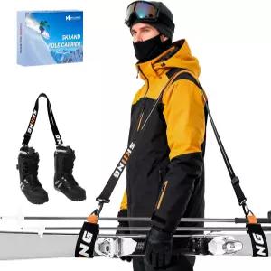 클립스틱 스키 액세서리를 쉽게 운반할 수 있는 멜브리 스트랩 및 폴 캐리어폴스키메이트부트 선물 조절