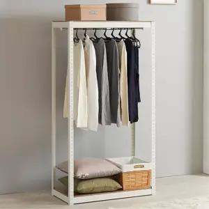 원룸 옷장 무볼트 조립식 철제 스탠드 옷걸이 행거 고정형 드레스룸 옷방 비키니