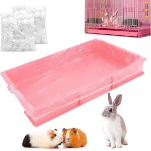 goduog 100개 일회용 케이지 라이너 26인치 X 18인치 토끼 햄스터 토토로 고슴도치 기니피그 및 작은 동물