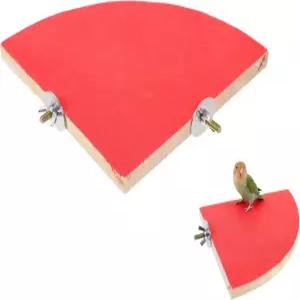 POPETPOP 버드 퍼치 스탠드 장난감 우드 패럿 플랫폼 케이지 액세서리 운동 애완 앵무새 버디 러브버드랜덤