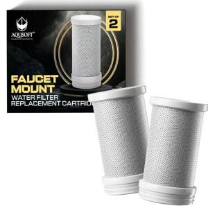 고급 수도꼭지 정수 필터 교체 - 쉬운 설치 순수 주방 및 욕실 싱크대에 적합 누출 방지, BPA 프리