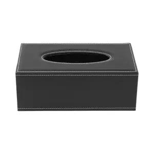 모던 가죽티슈케이스 (25cm 블랙) DK34 휴지상자 인테리어 티슈함 커버 화장지 롤화장지