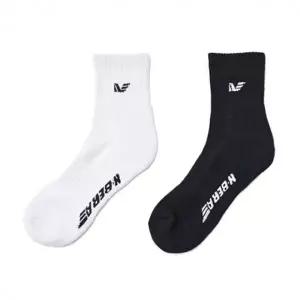 흰색 검정 남여 중목 스포츠 양말 10족 세트 흰양말