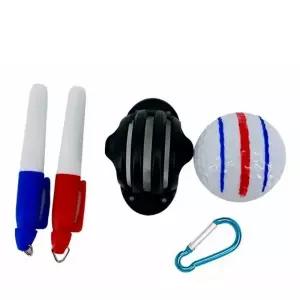 (선택 휴대용 볼라이너풀세트(색상랜덤))골프 볼라이너세트 볼라이너 펜 카라비너 풀세트 휴대용 장착가능