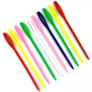 플라스틱 돗바늘 8cm 안전바늘 바느질놀이 색상랜덤