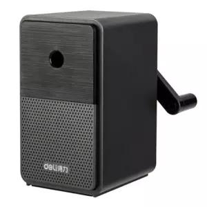 델리 5단 심조절 연필깎이 블랙실버 71160BS 박스(48개입) (WFKFR32)