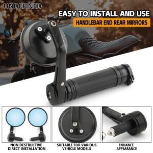 바이크 오토바이 바 엔드 미러 사이드 백미러 7/8 인치 22mm 핸들 핸드 그립 할리 스트리트 500 750 -