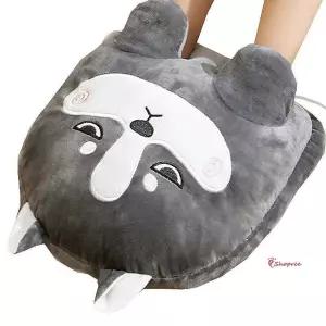 허스키 손난로 발열방석 강아지 USB 발난로 발열쿠션opq182