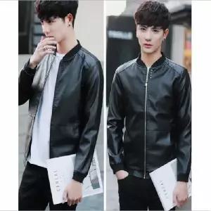 남자 라이더자켓 페이크 레더 가죽 점퍼 블루종 바람막이점퍼