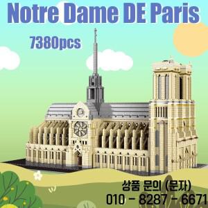 7380pcs + 다이아몬드 미니 노트르담 드 파리 모델 빌딩  교회 건축 티베트 Potala 궁전 벽돌 아이들을위한