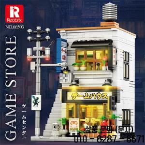 MOC 아이디어 스트리트 뷰 일본 매장 빌딩  벽돌 조립 모델 장난감 14세 이상 크리스마스 선물 세트