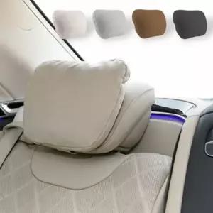 베르 차량용 목쿠션 스웨이드 네추럴 쿠션 헤드레스트 1+1