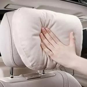 차량용 자동차 목쿠션 목베개 고급 스웨이드 베개 헤드레스트 용목 필수 차량 용품 보호대 쿠션