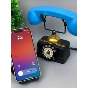 레트로 수화기 빈티지 무선 블루투스 전화기 블랙