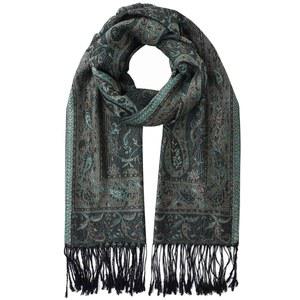 움젯노스트 여성 소프트 실키 파쉬미나 레이브 스카프 페이즐리 패턴 숄 랩과 프린지스