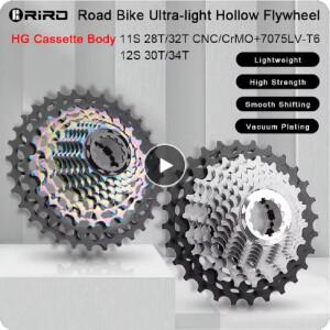 RIRO 로드 바이크 초경량 프리휠 11 12S 28-34T 자전거 CNC 진공 도금 HG 카세트  플라이휠 12V 속도 스프