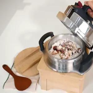 저압 냄비 압력솥 저압압력솥 가마솥 압력밥솥 2L 나무받침세트